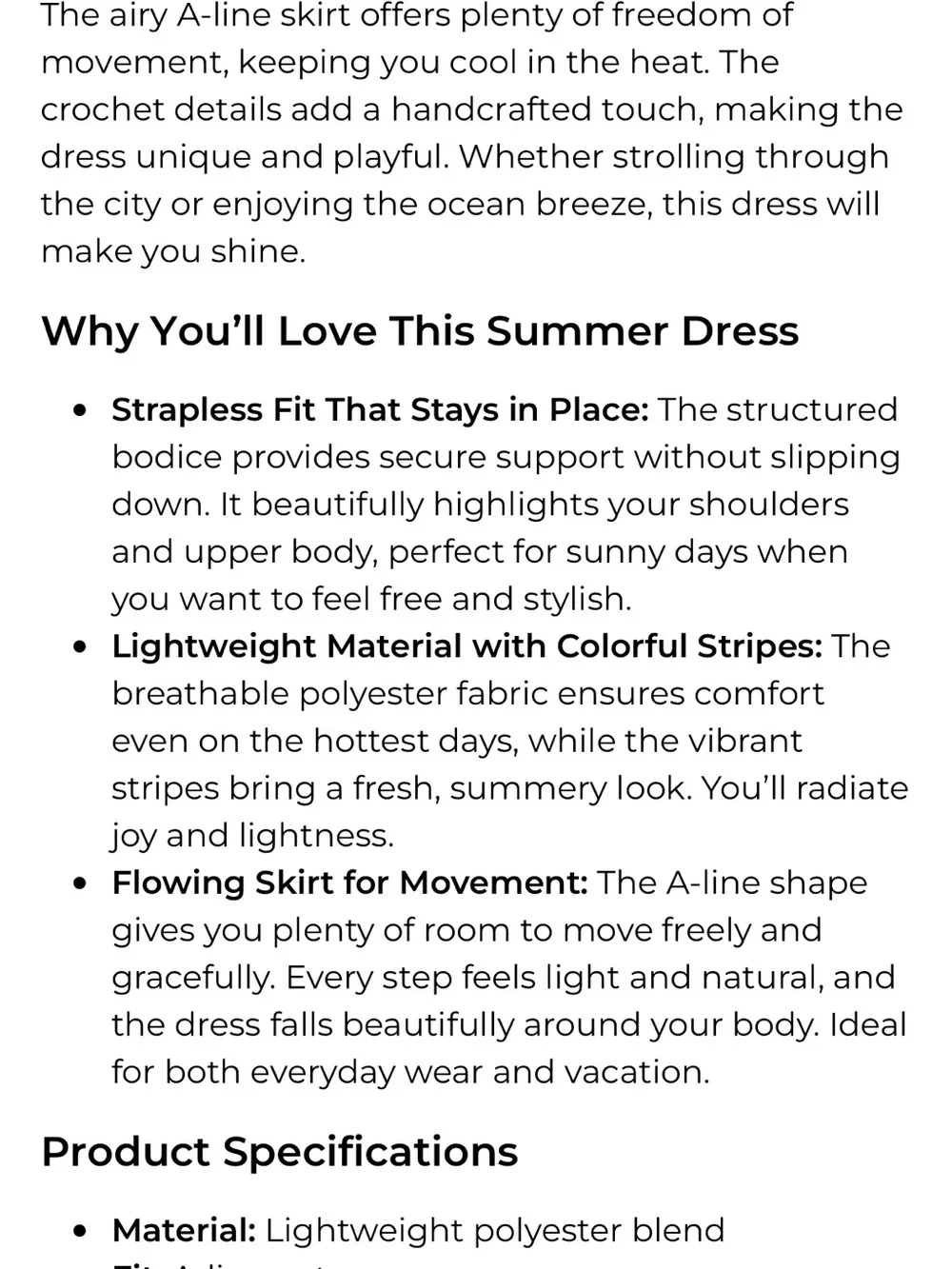 Strapless Multicolor Pleated Maxi Dress - Picture 3 of 9